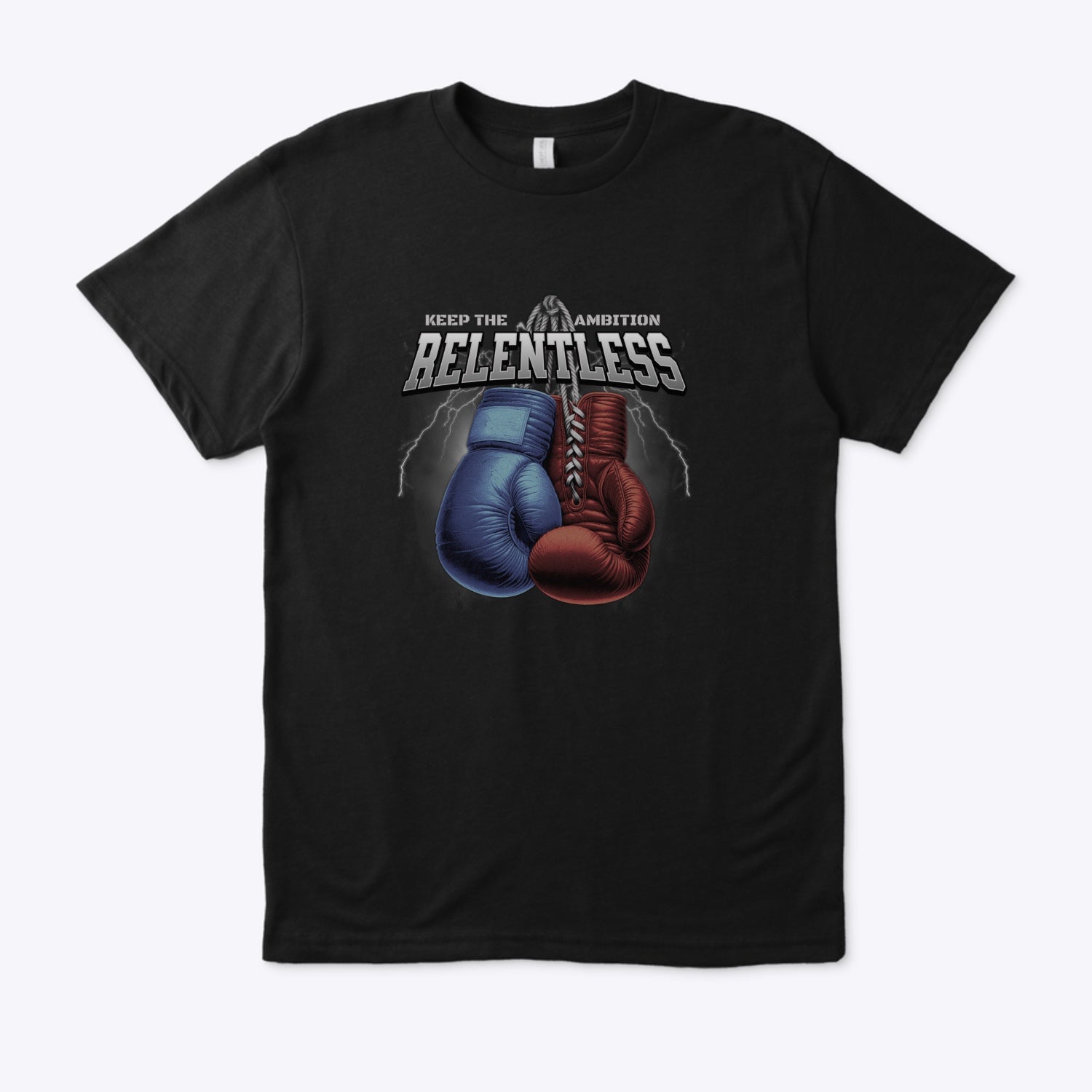 T-shirt noir *gants de boxe*