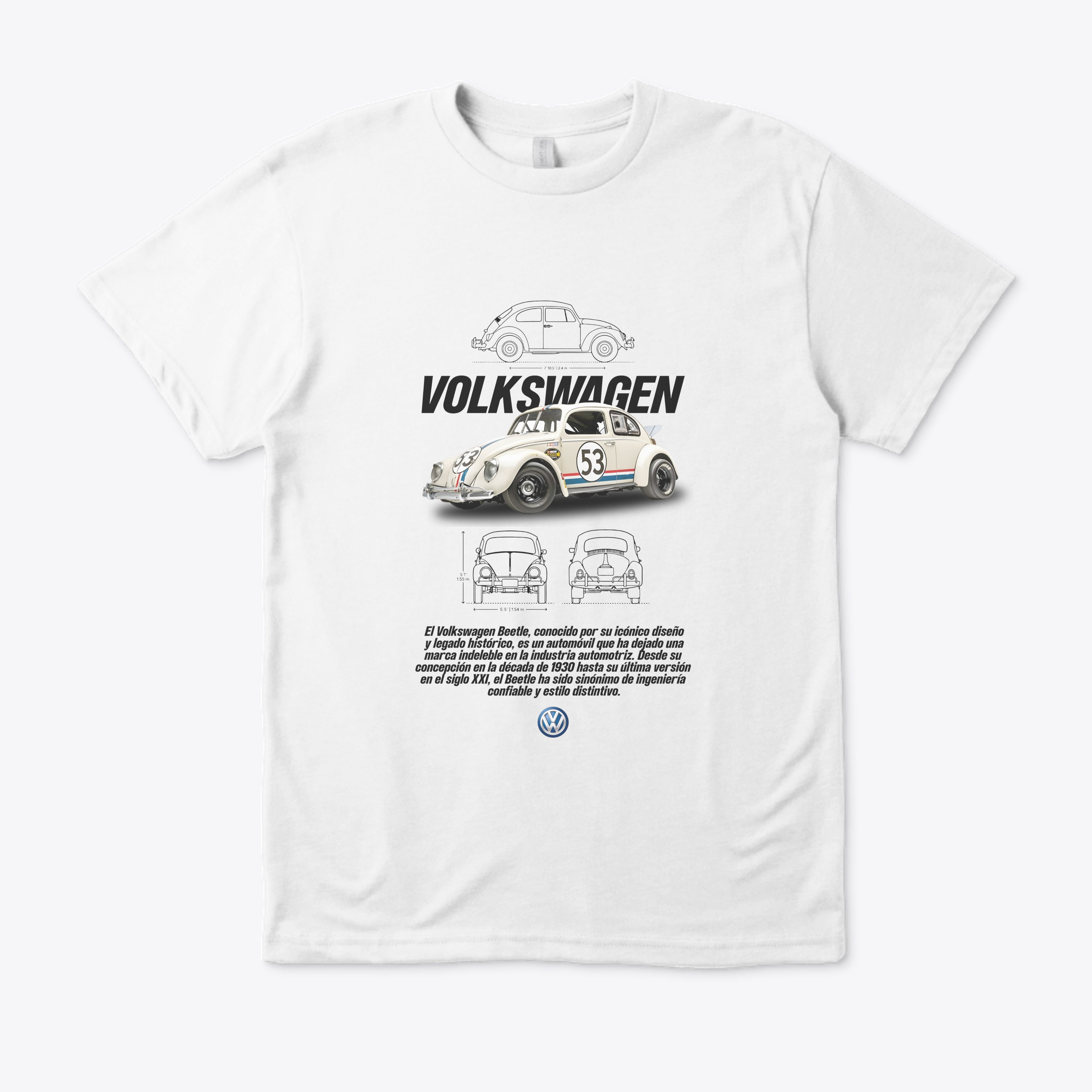 T-shirt blanc *volkswagen*