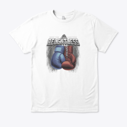 T-shirt blanc *gants de boxe*