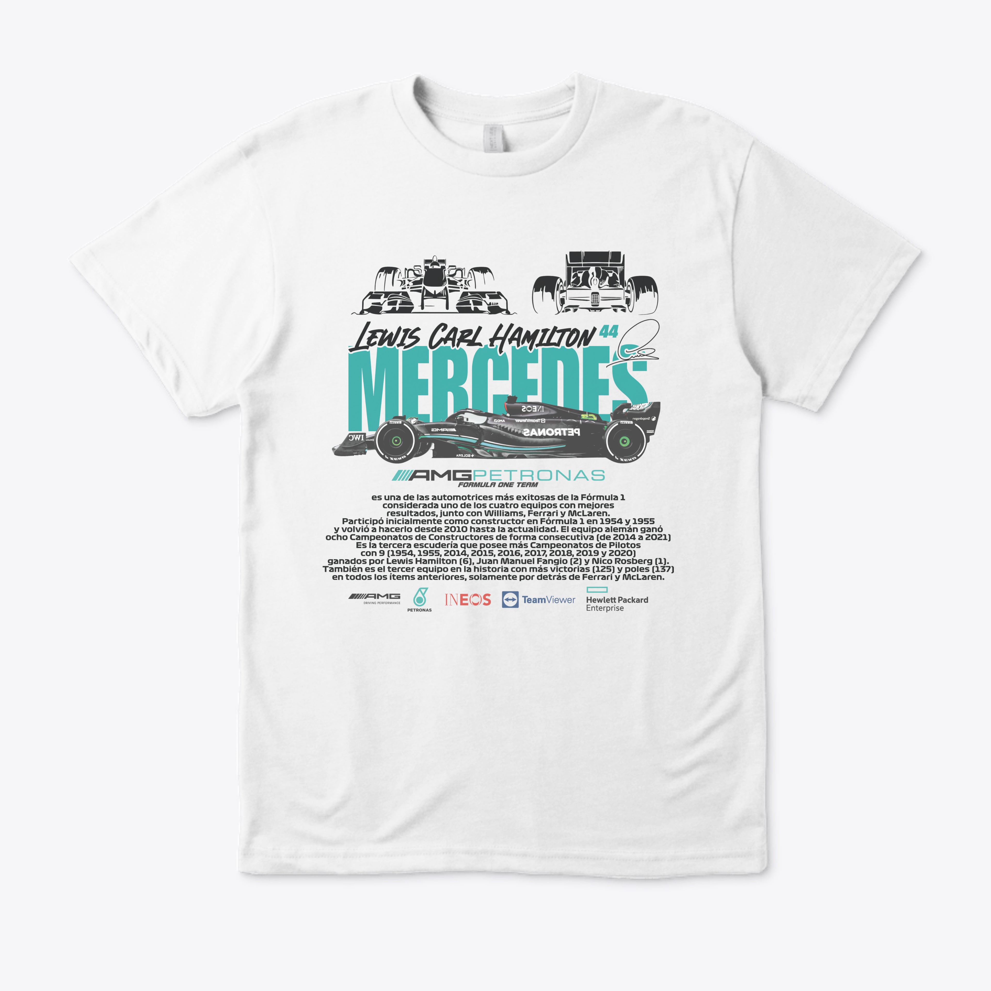 T-shirt blanc *mercedes*