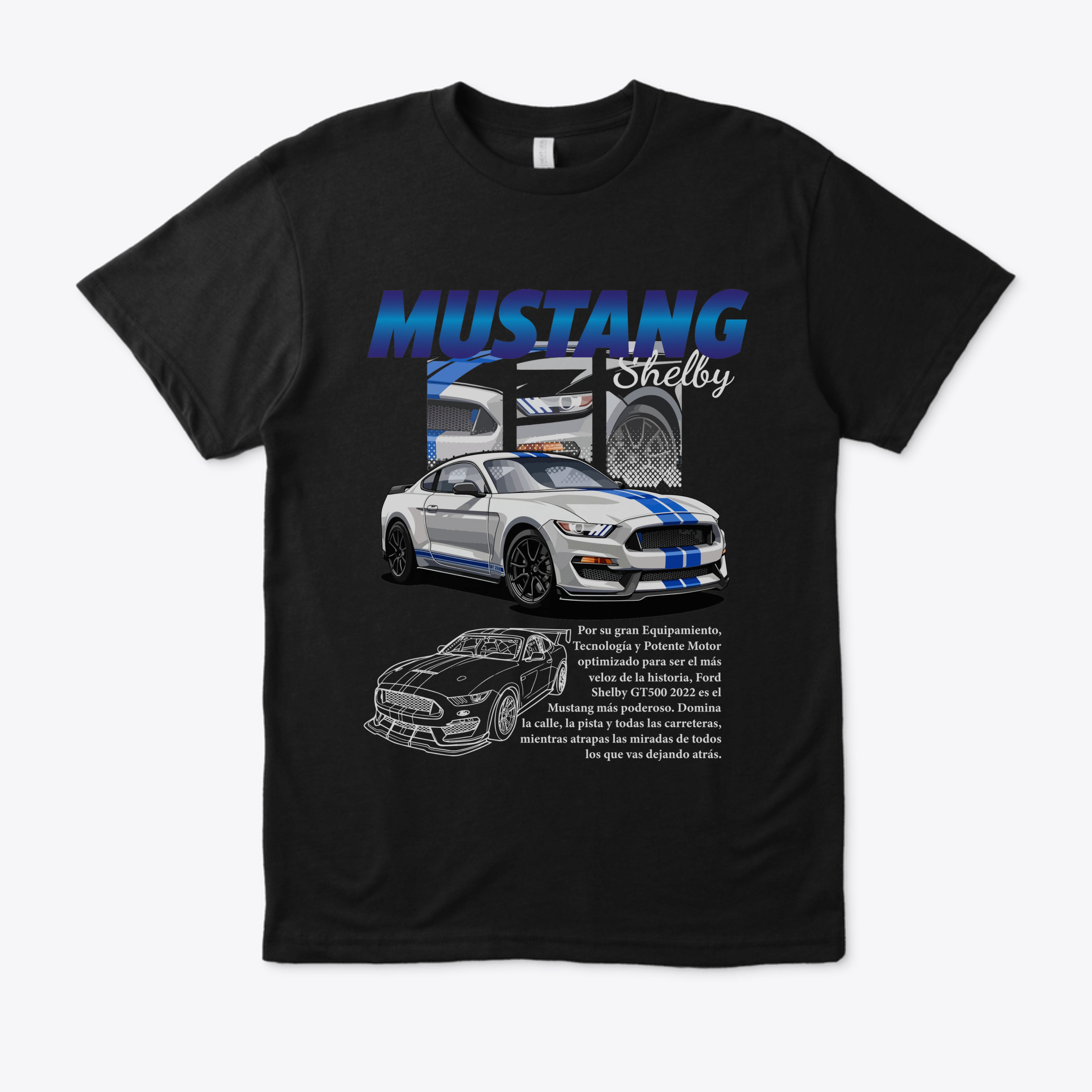 T-shirt noir *mustang*